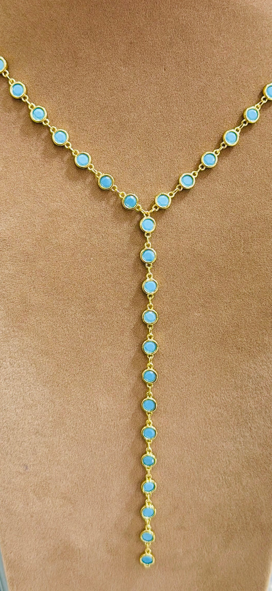 Azure Lariat Necklace