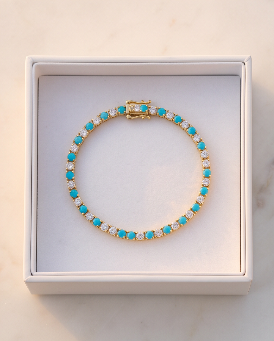 Azure Tennis Bracelet