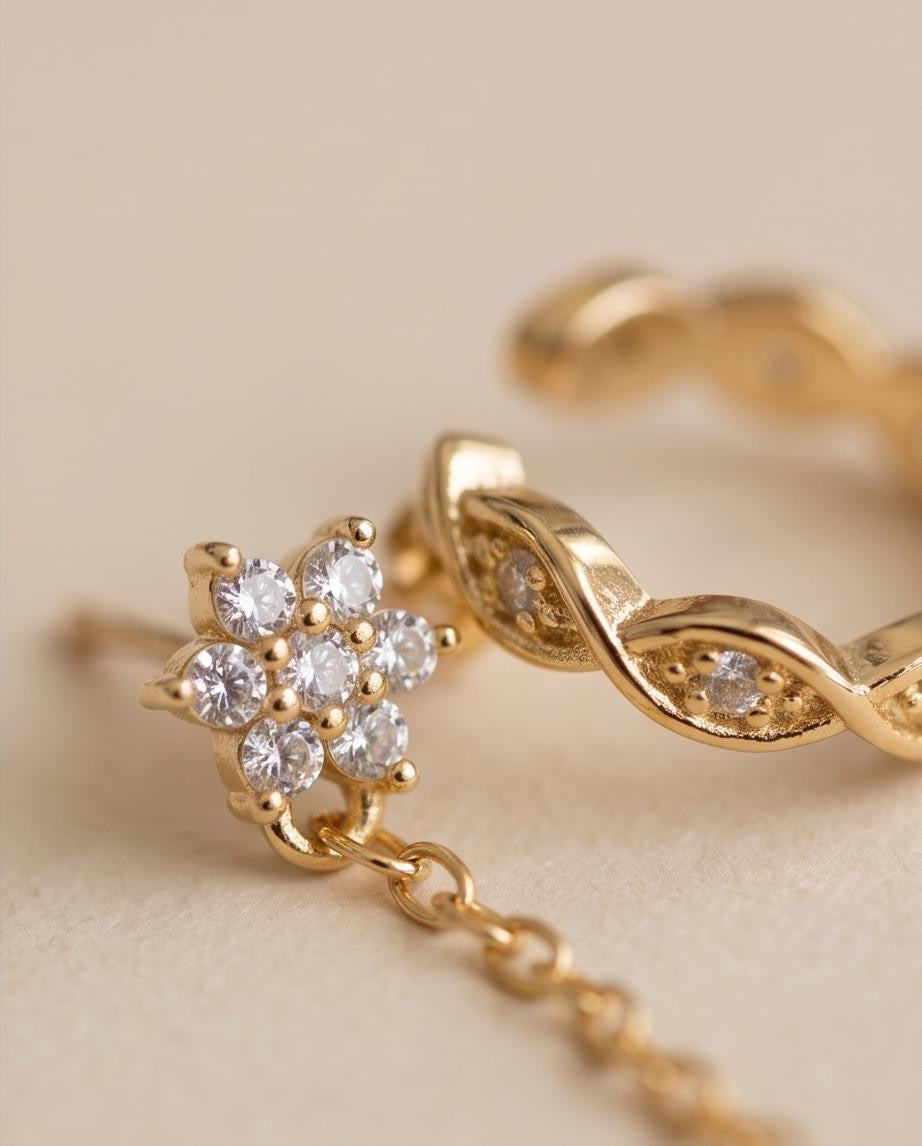 Sparkle Chain Ear Cuff