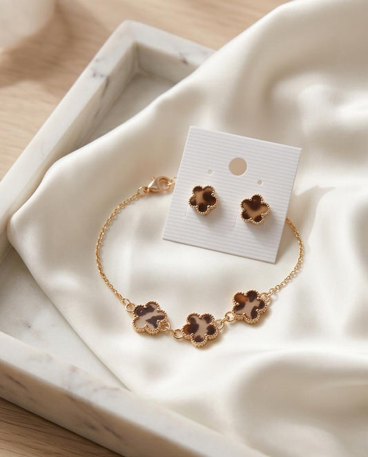 Fleur Bracelet & Fleur Studs