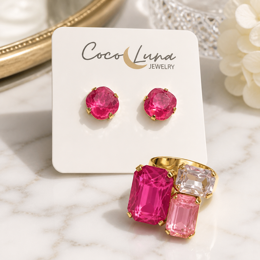 Set-earring and ring