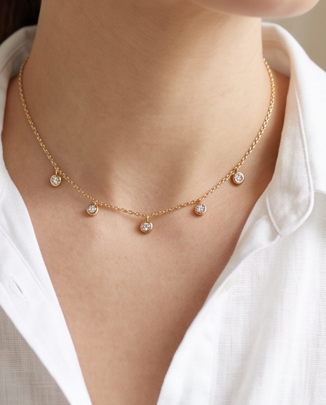 Celeste Bezel Necklace