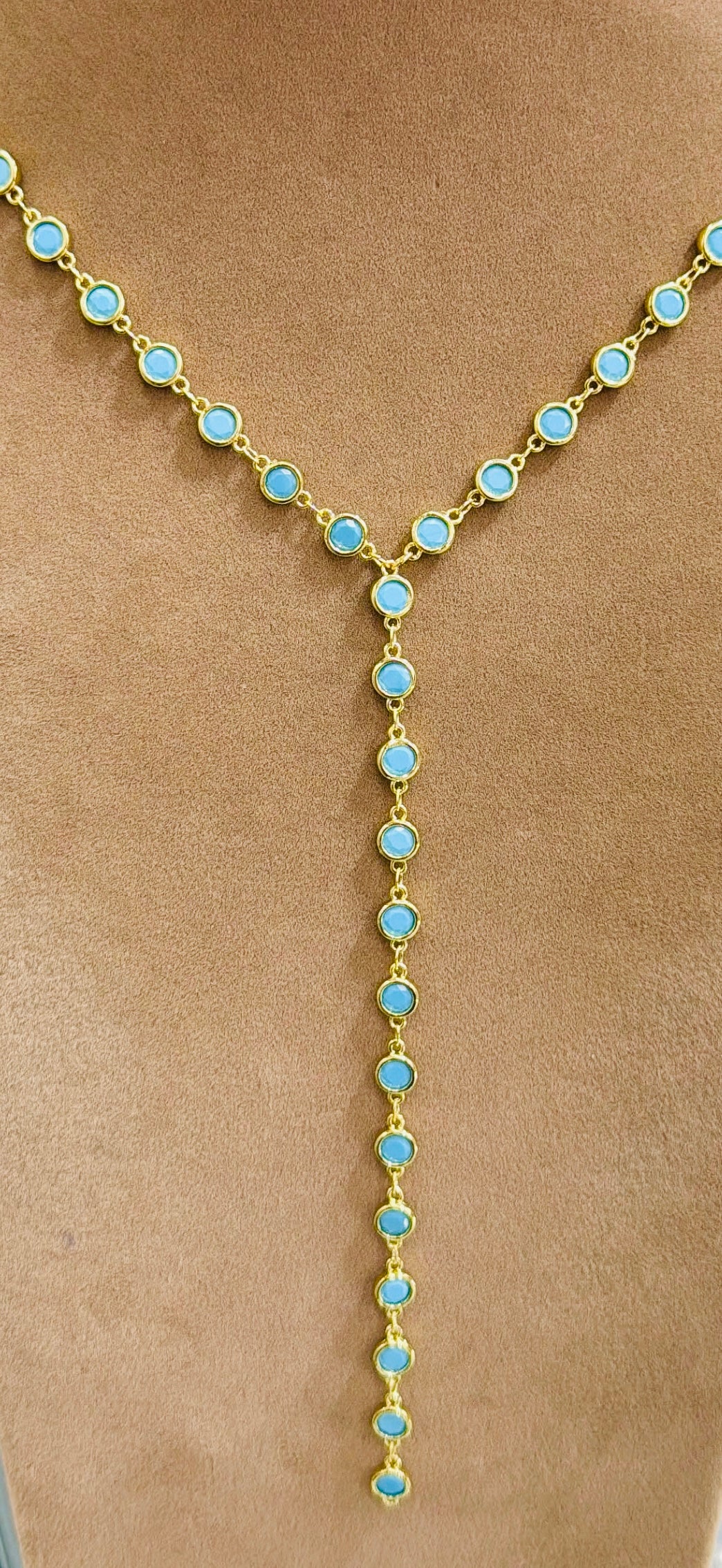 Azure Lariat Necklace