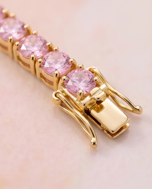 Pink Tennis Bracelet