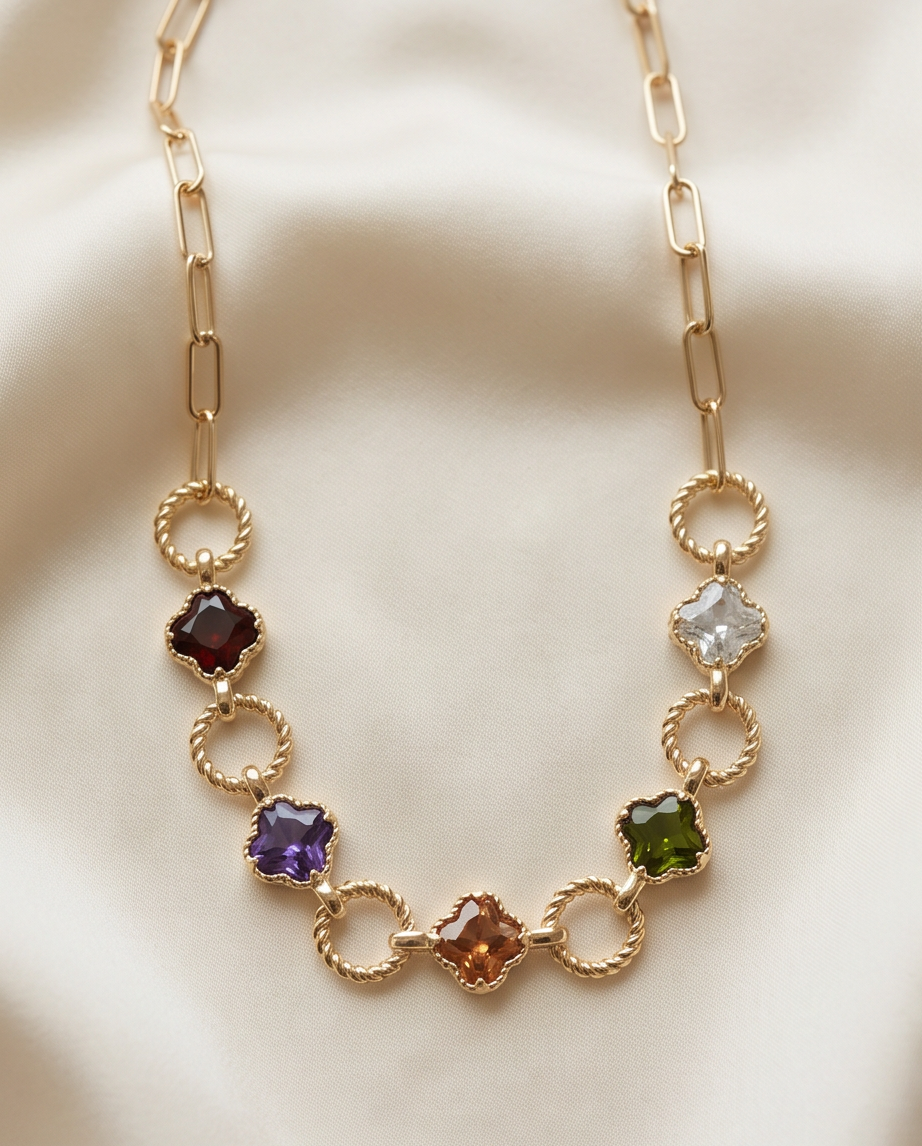 Aurora Clover Necklace