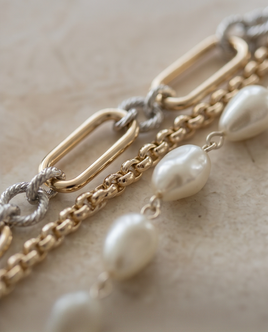 Pearl Link Bracelet Set