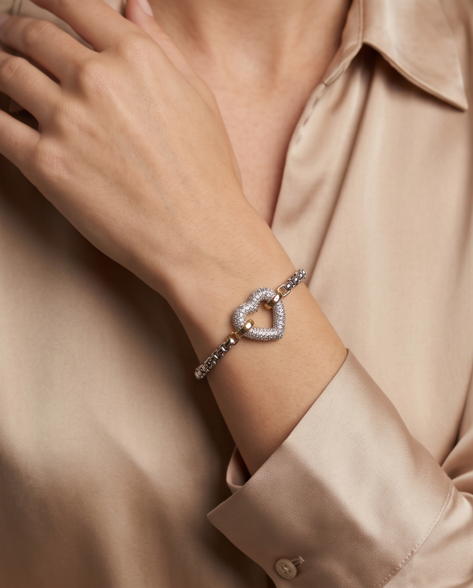 Heart Paved Bracelet