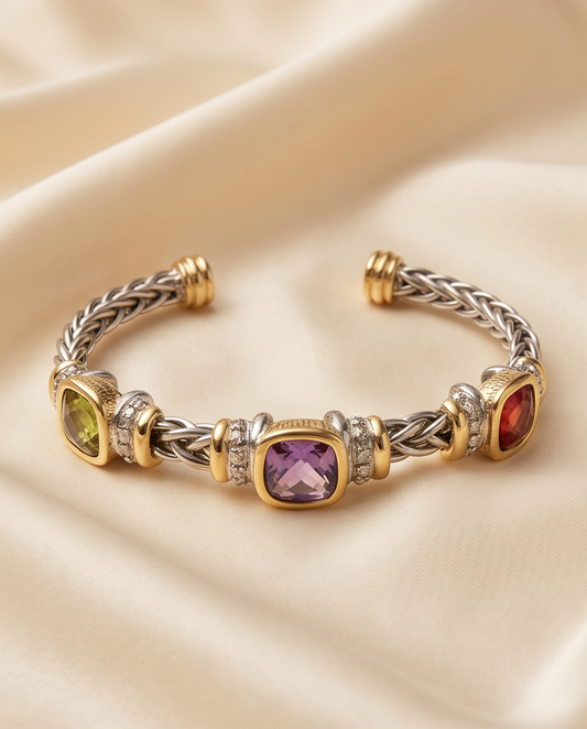 Amethyst Mosaic Cuff
