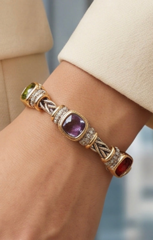 Amethyst Mosaic Cuff