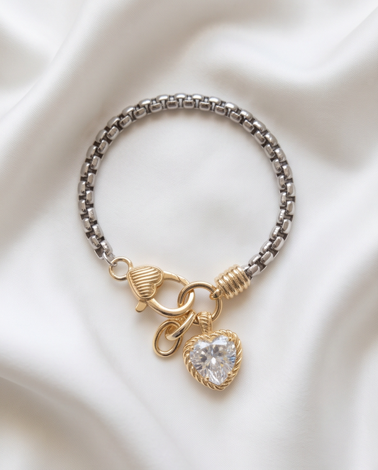 Belle Crystal Heart Bracelet