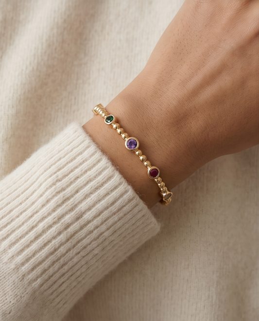 Birthstone Beaded Bracelet