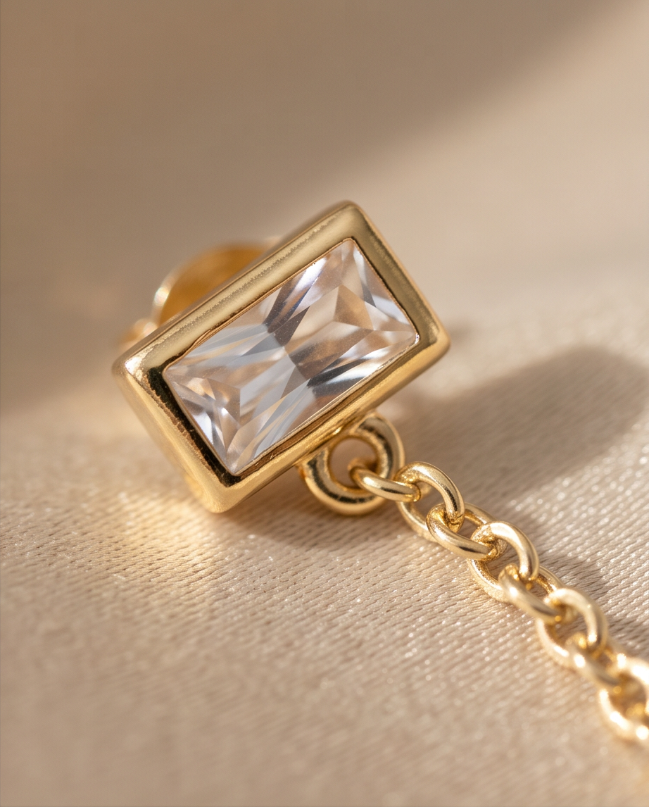 Princess Crystal Chain Earrings