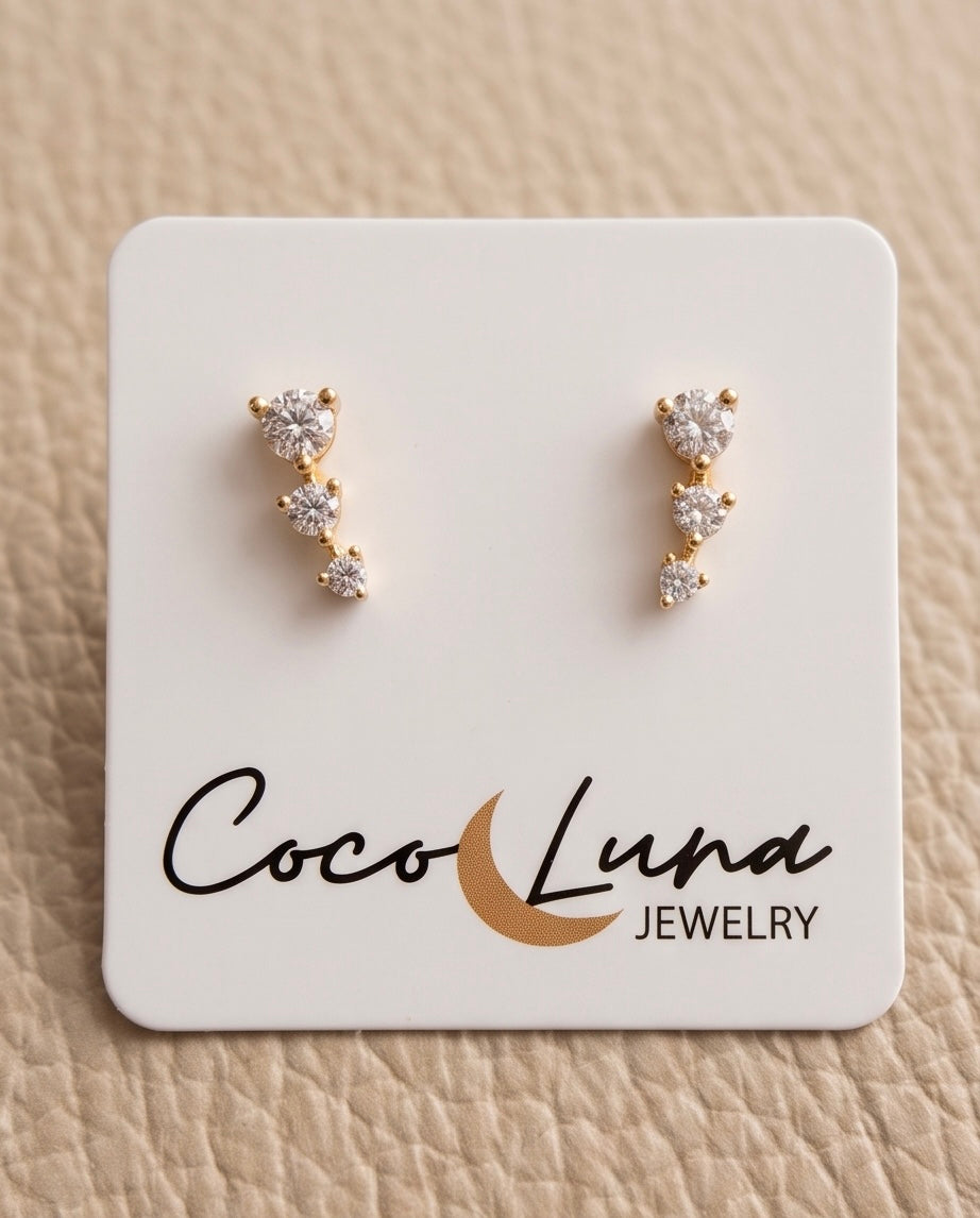 Crystal Drop Studs