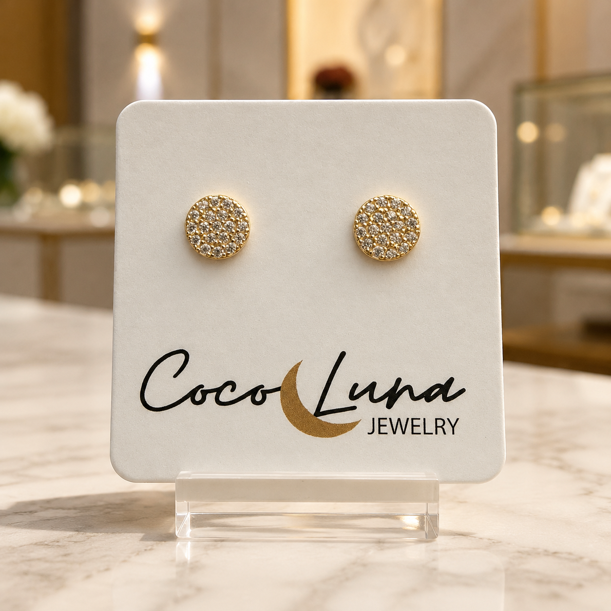 Sparkle Disc Earrings
