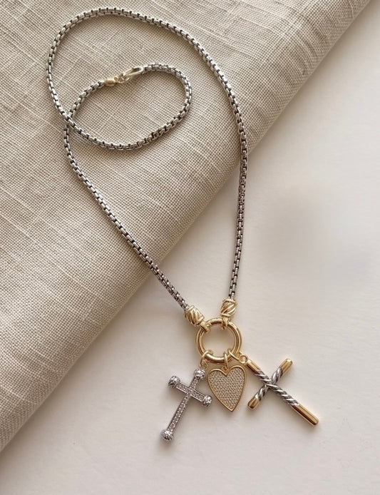 Amour & Crosses Necklace