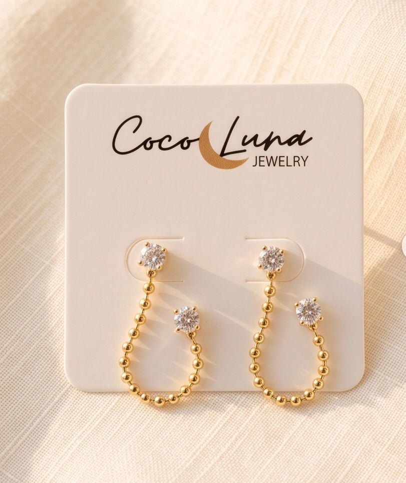 Celeste Double Drop Earrings