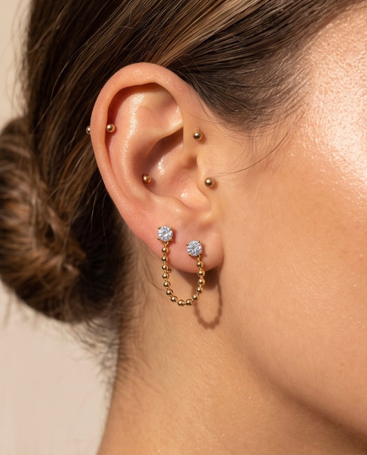 Celeste Double Drop Earrings