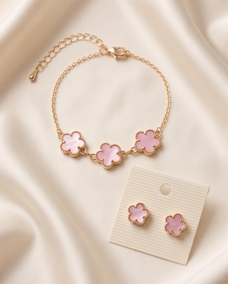 Fleur Bracelet & Fleur Studs